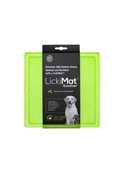 Лизальний килимок антистрес для собак Soother Green мʼяка основа LickiMat (387663095)