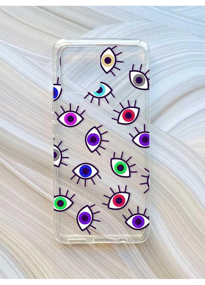 Прозорий чохол на Motorola Moto G72:: Різнокольорові очі (принт 336) CASE CONTROL (360662504)
