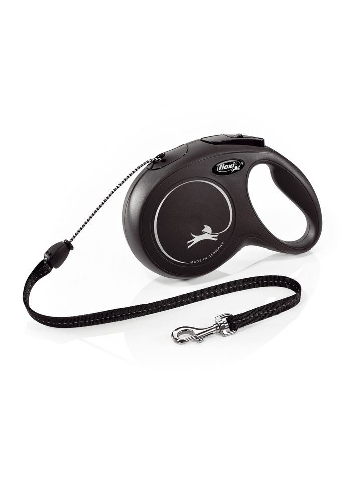 Повідець-рулетка для собак New Classic трос чорна розмір M 8 м/ 20 кг Flexi (372504744)