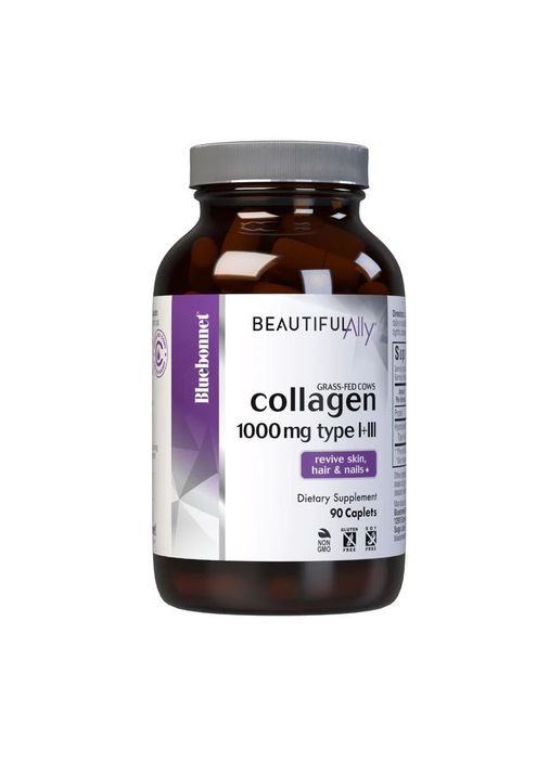 Препарат для суставов и связок Bluebonnet Beautiful Ally Collagen Type I+III, 90 каплет Bluebonnet Nutrition (324419935)