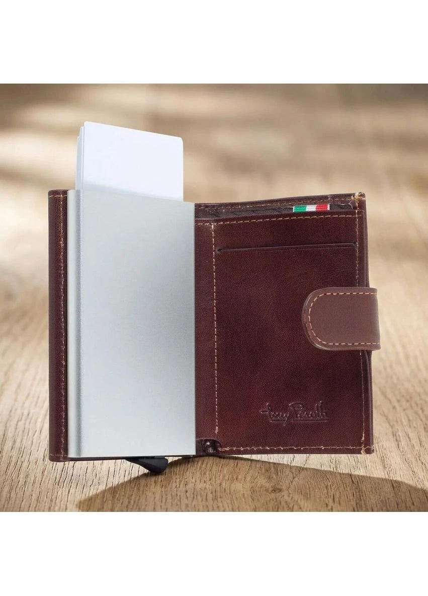 Кошелек с визитницей на кнопке с RFID-защитой из итальянской кожи Nevada 3768 (BS90602) Tony Perotti (401471593)