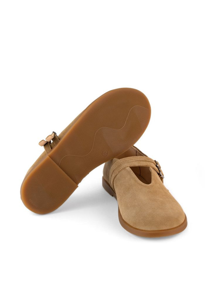 Жіночі балетки жіночі замшеві chloe бежеві Oldcom | бежеві без декору натуральна замша (332051449)