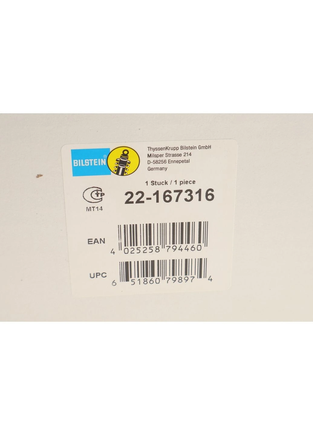 Амортизатор 22-167316 Bilstein (381013501)