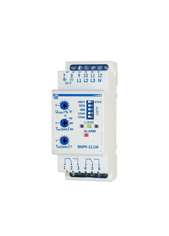 Трехфазное реле напряжения и контроля фаз РНПП-311M Novatec (342070350)