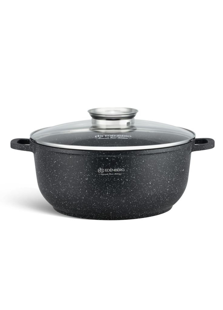 Котел 10л с крышкой гранитное покрытие EB-3981 черный 32см Edenberg (317254157)