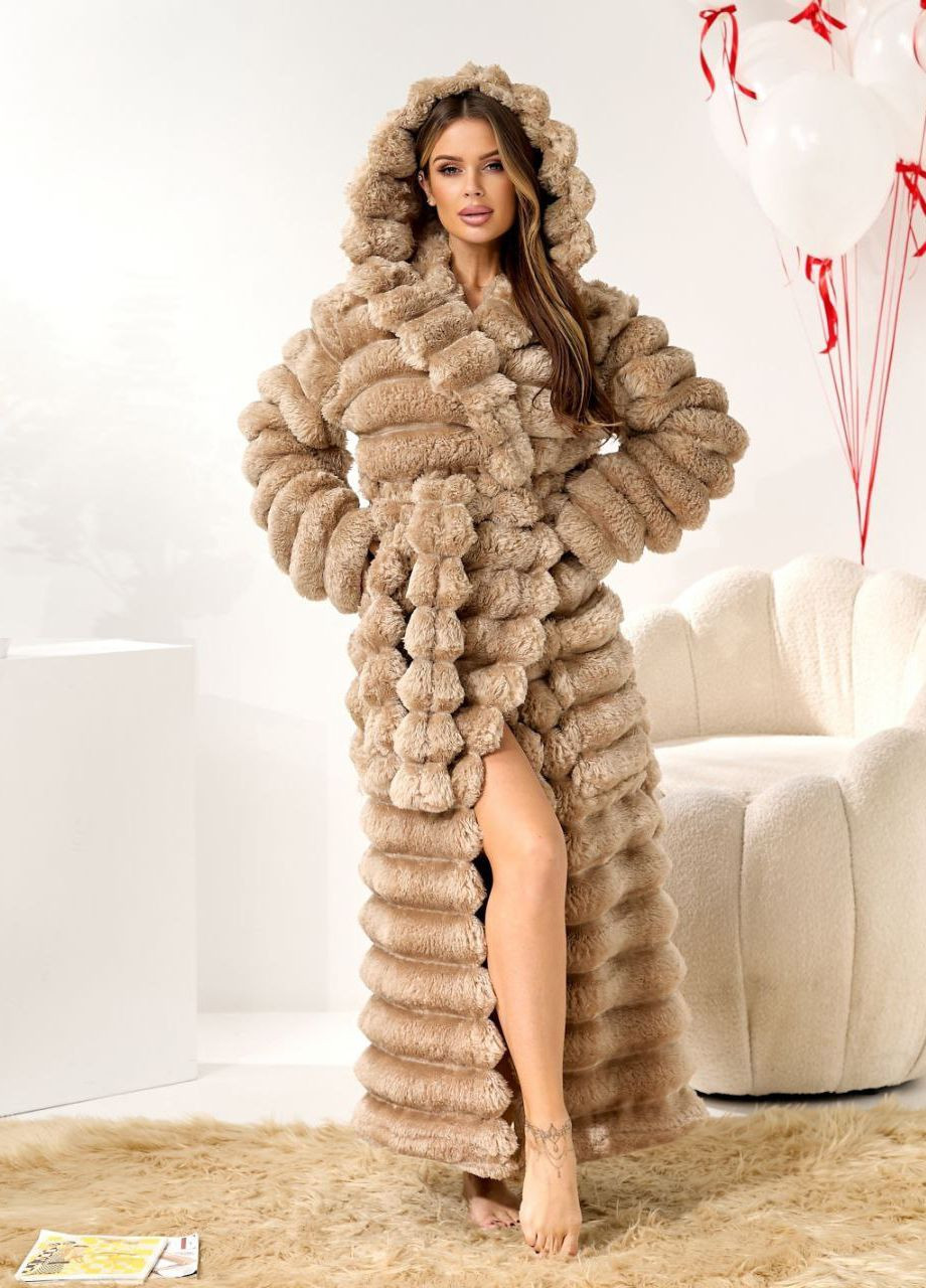 Жіночий махровий халат-шубка з капюшоном Selim-tekstil (372444279)