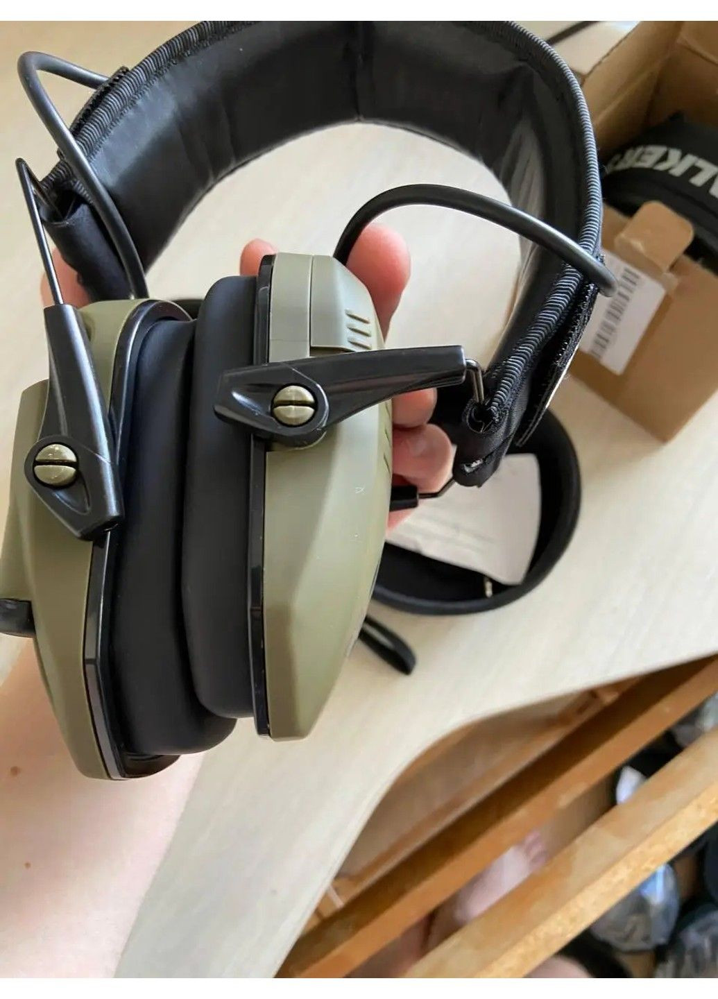 Тактичні активні навушники Walkers Razor (з чохлом) Оливковий No Brand (332634339)