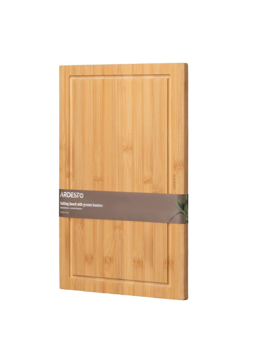 Кухонная доска с желобом Midori AR1440BA 40х28х1.5 см бежевая Ardesto (370213414)