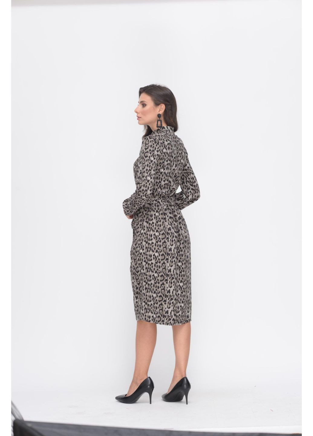 Сіра кежуал сукня Larionoff з тваринним принтом