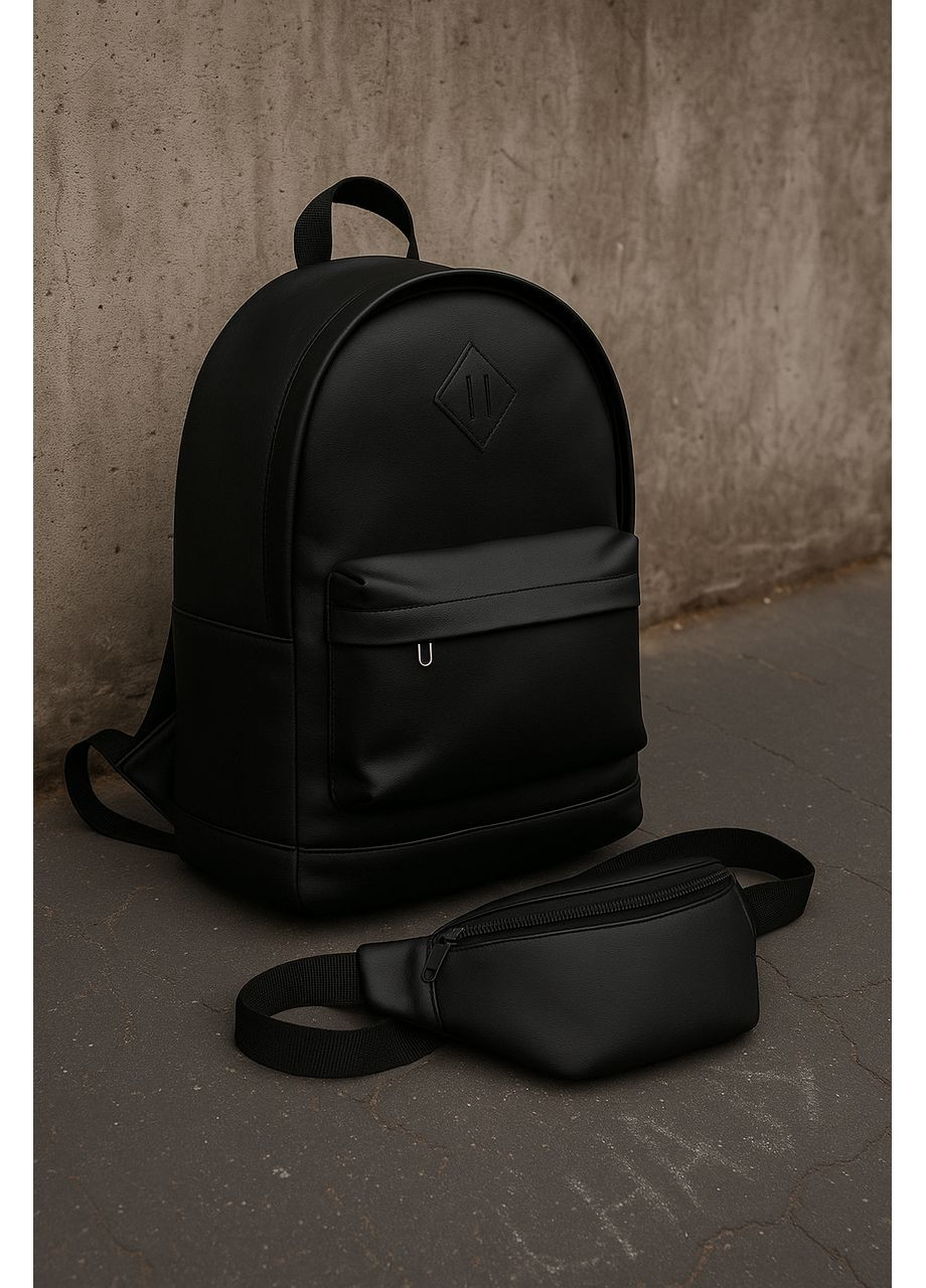 Рюкзак і бананка, чоловічий комплект із екошкіри Intruder (348782144)