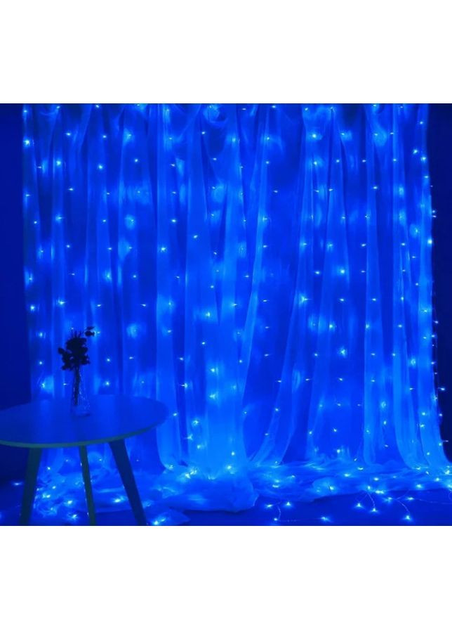 Гирлянда штора Водопад 240-B 3D led 3х2 м Синий (1308651393) FMA (368754294)