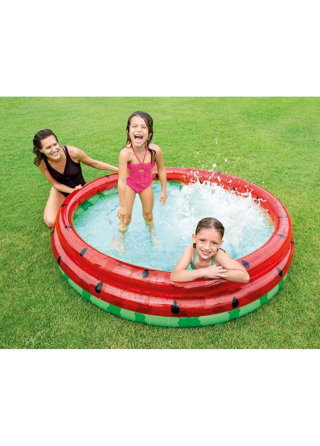 Детский надувной бассейн арбуз с ремкомплектом Intex (282594893)