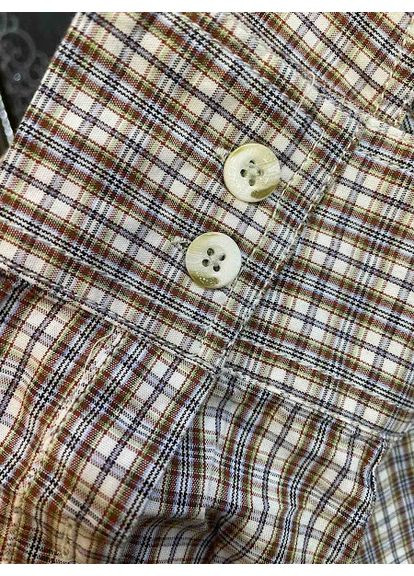 Сорочка чоловіча накладні кишені клітинка довгий рукав беж Wrangler (369012261)