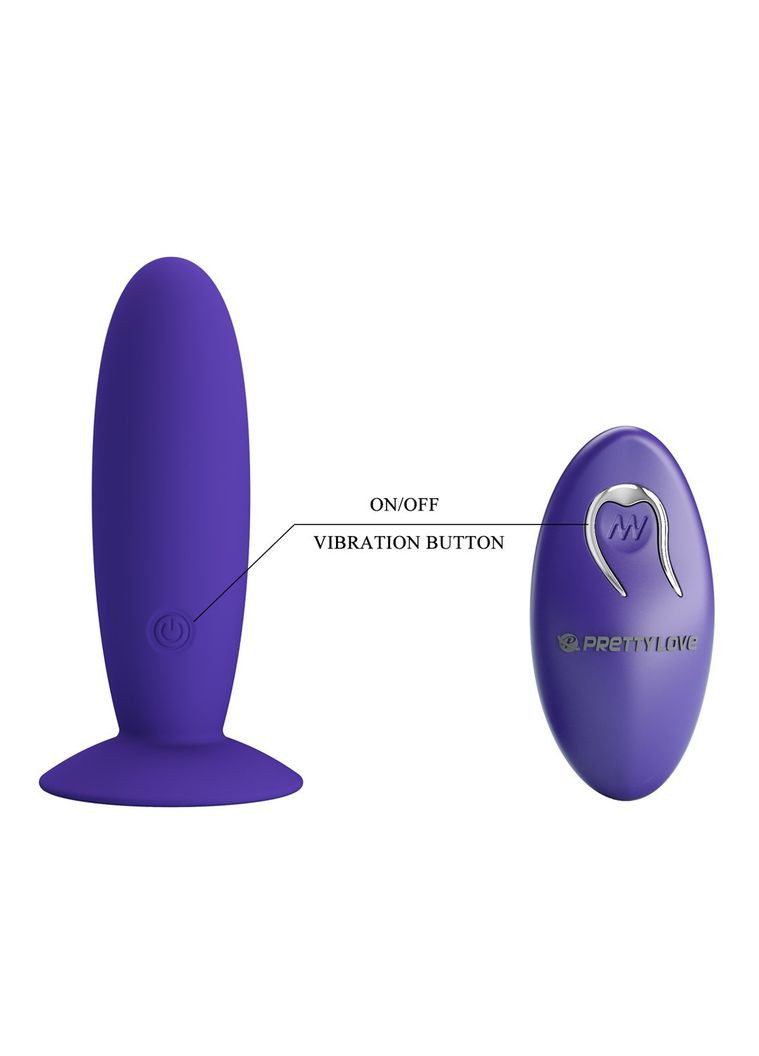 Анальна пробка з вібрацією і пультом перезаряджаєма Pretty Love "Youth" LyBaile (301417021)