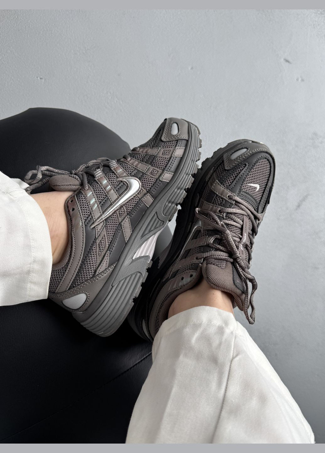 Коричневые демисезонные кроссовки мужские и женские nike p-6000 brown | найк р-6000 коричневые No Brand