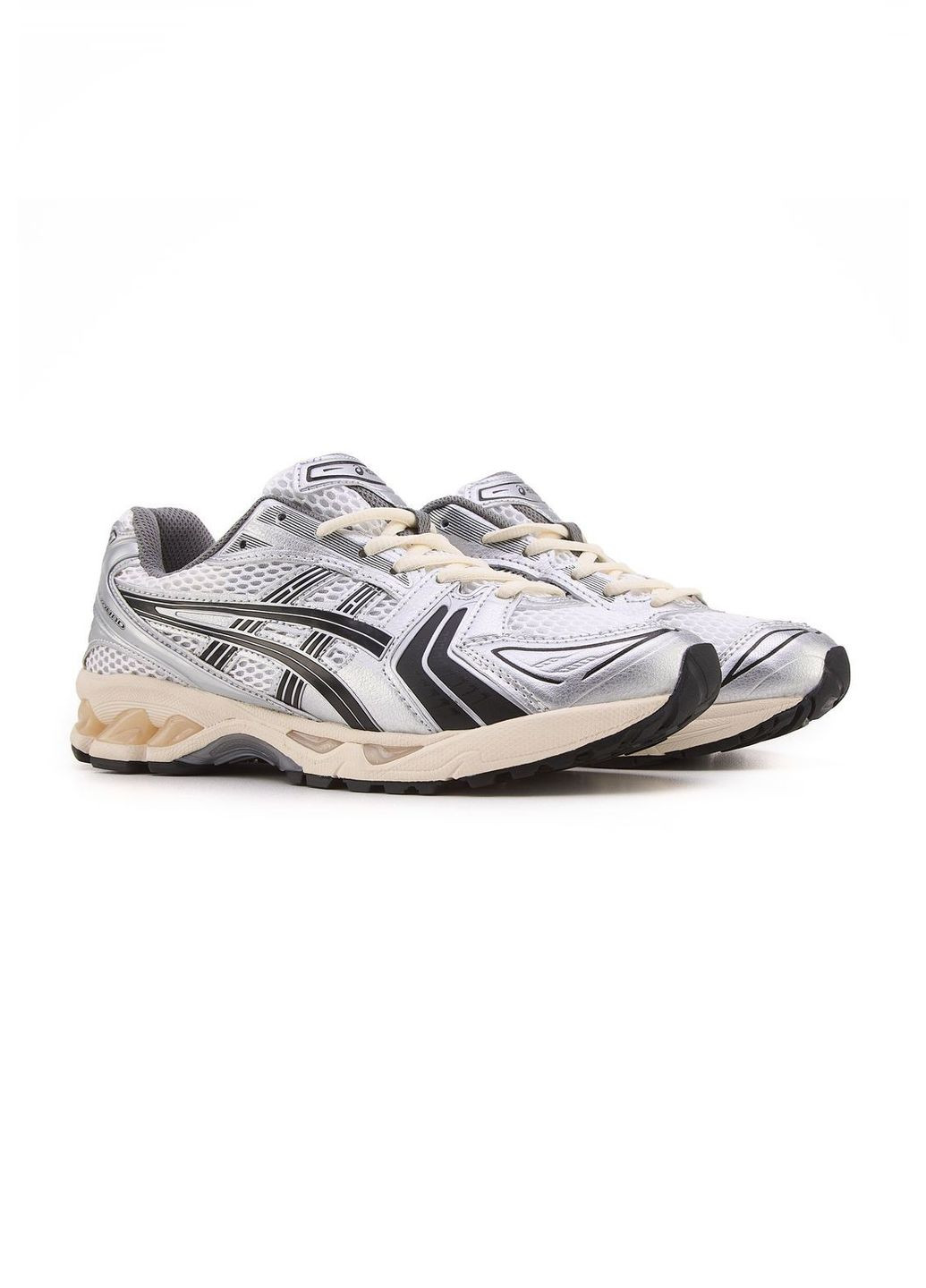 Белые кроссовки Asics Gel-Kayano 14 White Silver Black