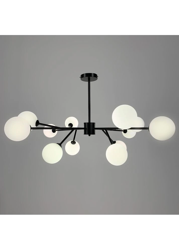 Потолочная черная люстра Grand Bunch на 12 плафонов Ø 110 см LineF (401289402)