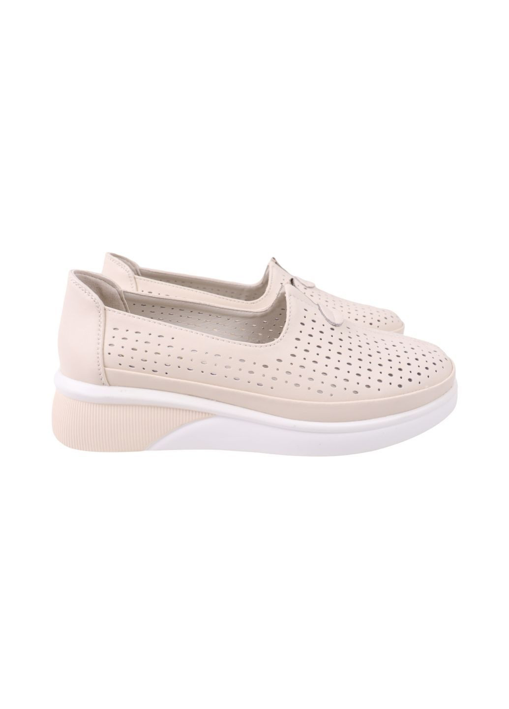 Fashion Туфли женские молочные на платформе белый з, украина — (330405811)