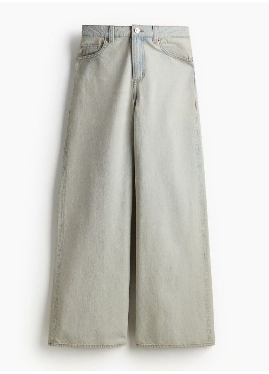 Жіночі широкі джинси Wide Regular (58006) W34 Блакитні H&M - (315674578)