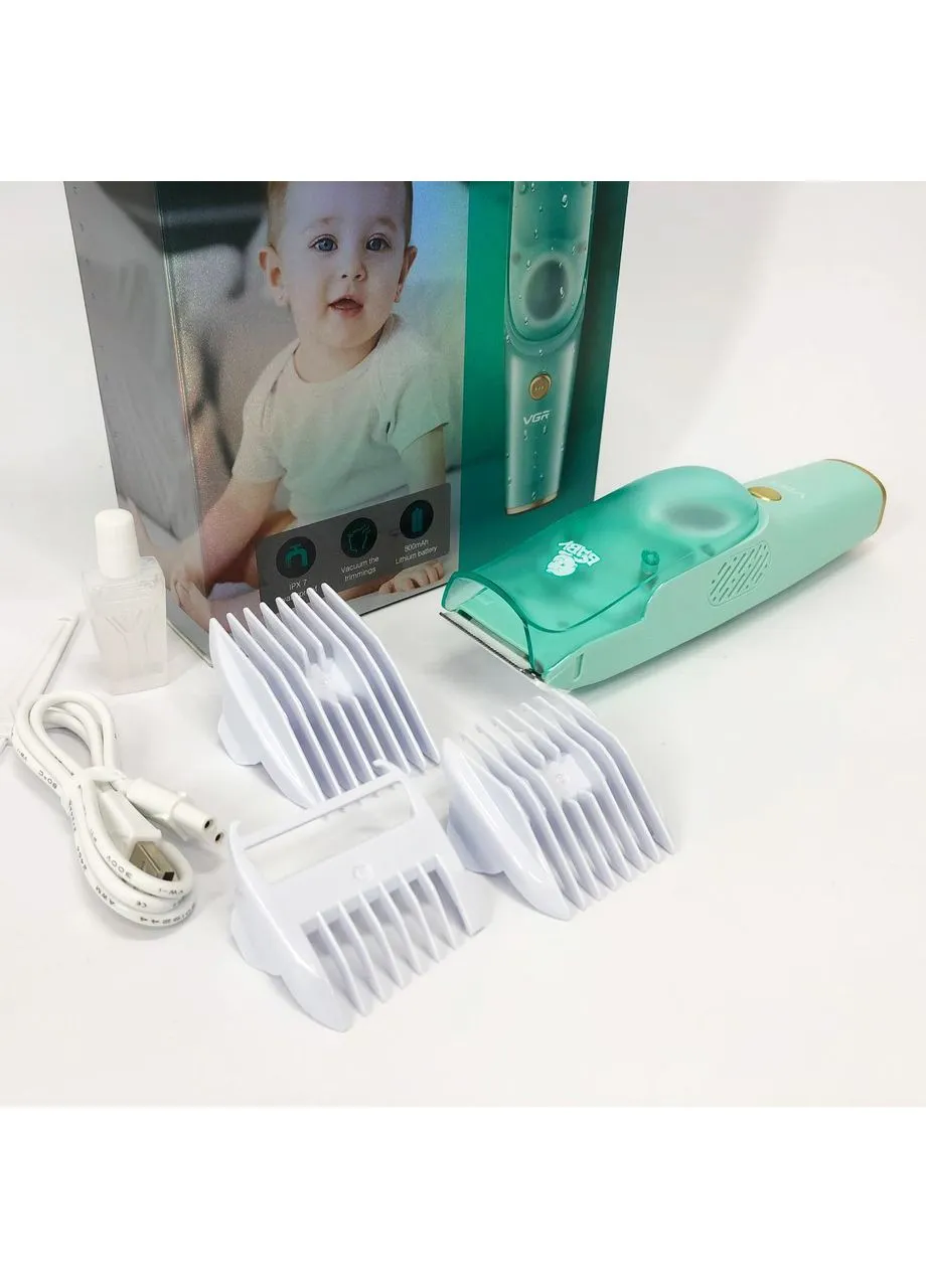 Машинка с вытяжкой для стрижки детей и младенцев V-151 Baby со сменными насадками VGR (386480678)
