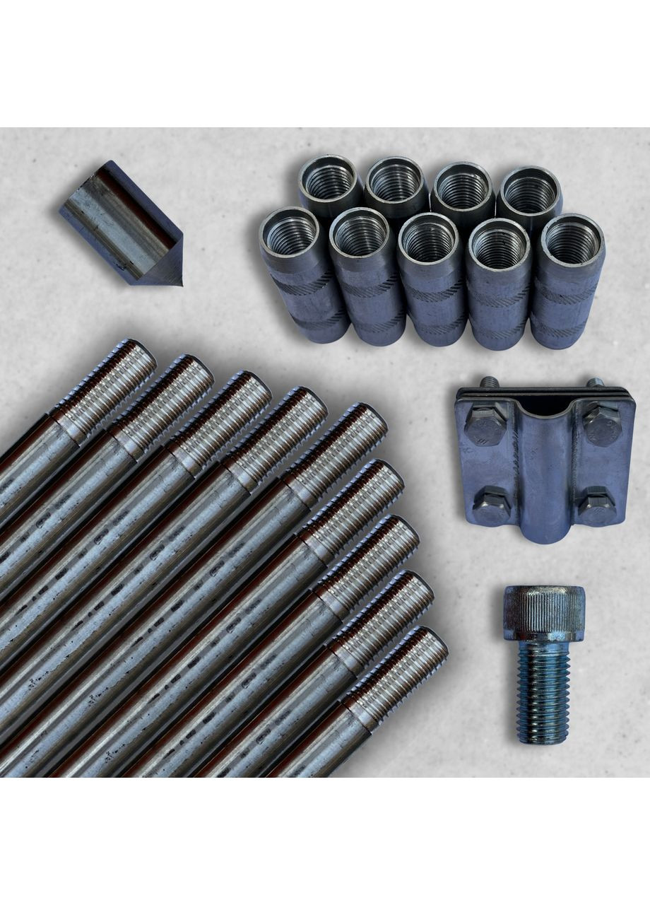 13,5 м комплект заземления из нержавейки Ø 16 мм No Brand (364956124)