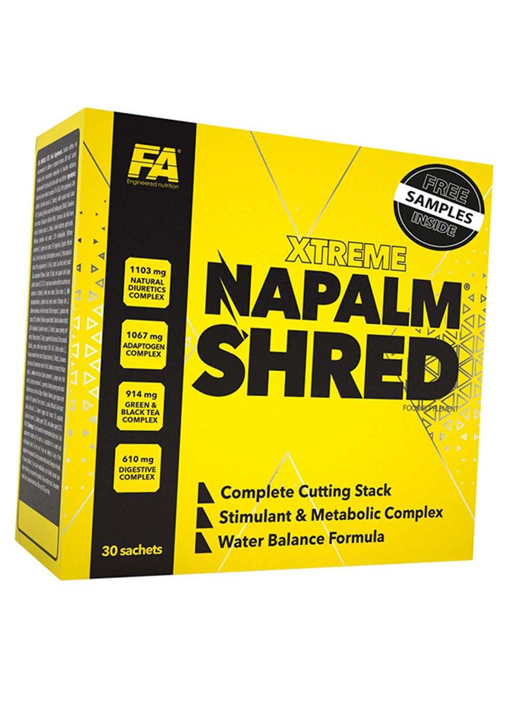 Комплексний жироспалювач для зниження ваги Napalm Shred 30 пакетів Fitness Authority (292711103)