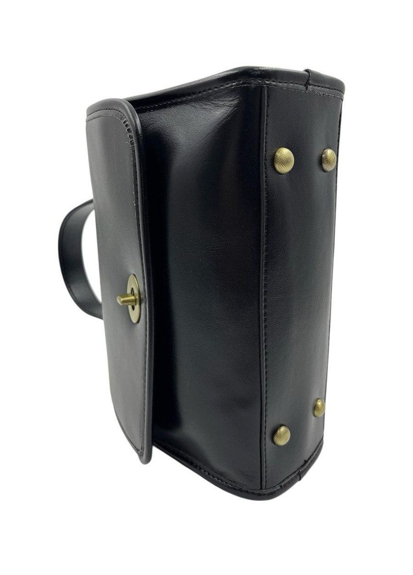 Сумка женская кожаная черная гладкая No Brand (368801415)