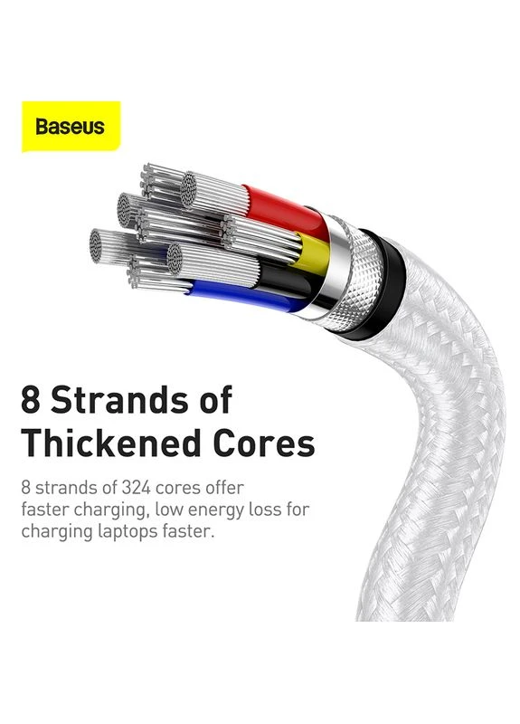 Кабель Type-C to Type-C 100W 1m (CATJK-C02) Baseus Cafule Series Metal Data Cable (362669974)
