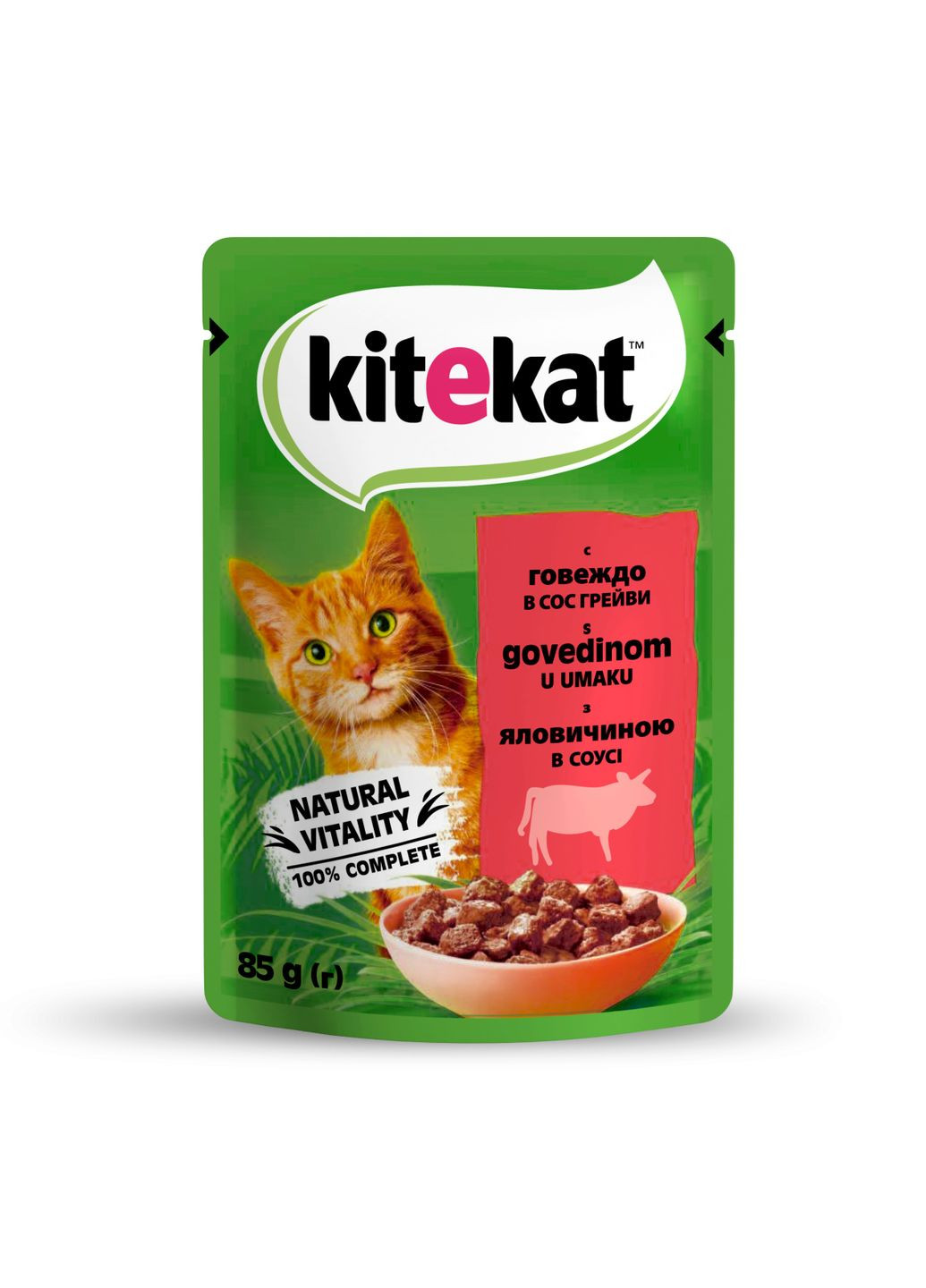 Вологий корм для котів КІТЕКАТ з Ялович. в соусі, 85 г Kitekat . (303701213)