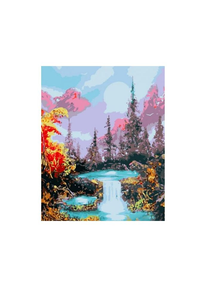 Картина за номерами Водоспад у лісі, (40х50 см) Strateg (293422212)
