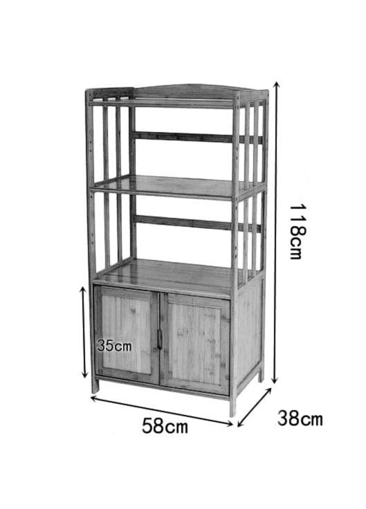 Стеллаж кухонный из дерева Кларки карри (СТА-006503) No Brand (327865382)