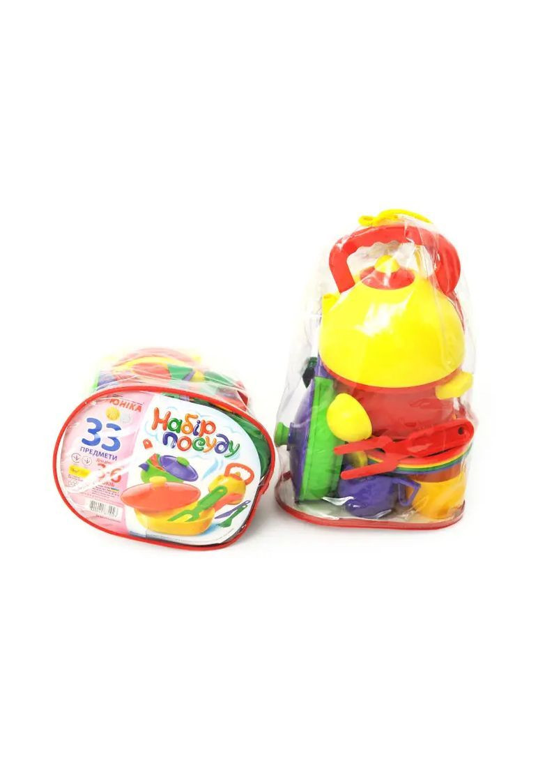 Набір пластикового посуду 33 предмети для кухні в асортименті 1023 Юніка Дів1023 (370651426)