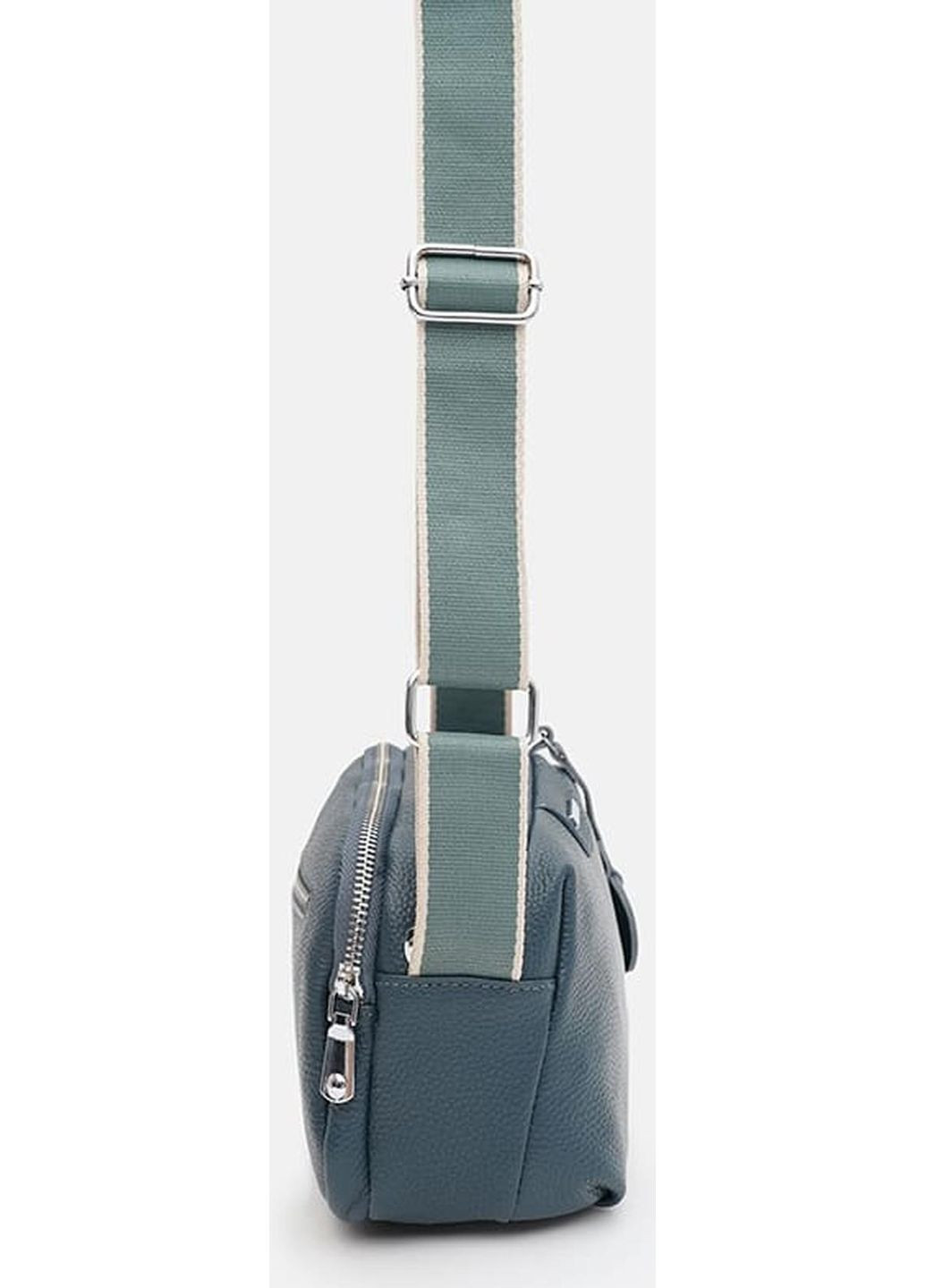 Сумка кросс-боди через плечо из натуральной кожи женская маленькая Синий 40274 Borsa Leather (361970345)