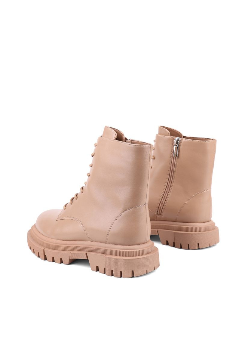 Зимние женские ботинки jr1136-1 бежевый кожа Attizzare