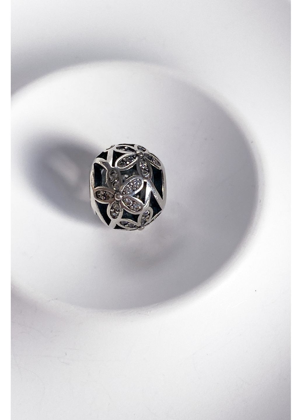 Шарм для браслета намистина квіти срібло 925 CHICLY (367054639)