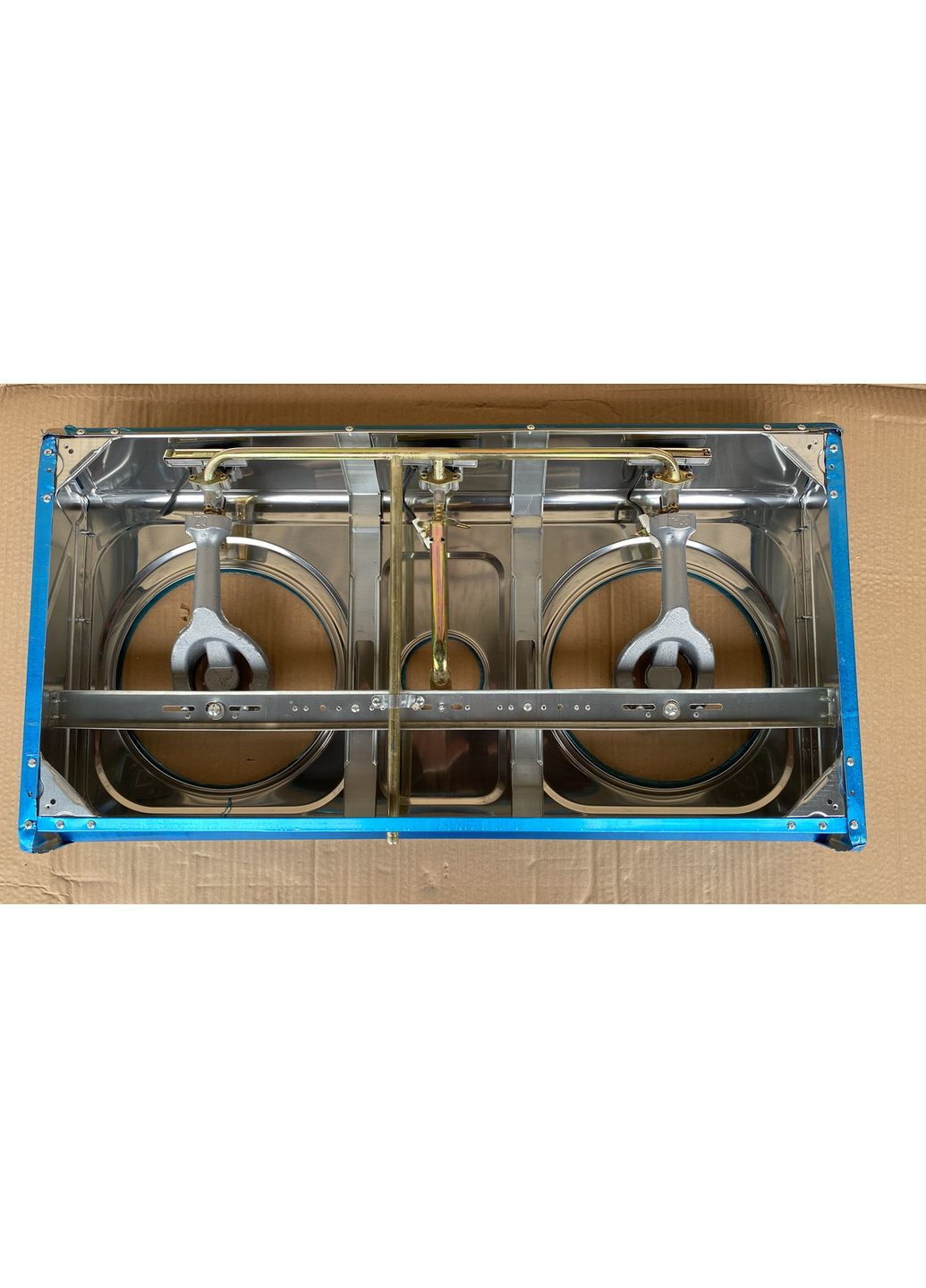 Плита-таганок настольная газовая 3 конфорки нержавеющая сталь Мрія (328905561)