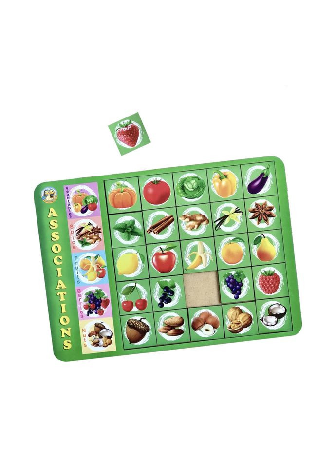 Дерев'яний пазл-вкладиш "Асоціації - 5" (ПСД134) PSD134, 25 плашок Ubumblebees (304405463)