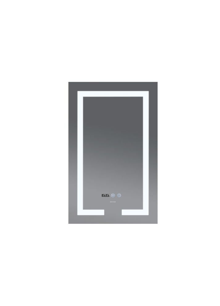 Зеркало HARD MR06-50x80-CASE с LED Touch, Anti-fog, димером, рег. яркости, часами (MI6657) Mixxus (322006311)