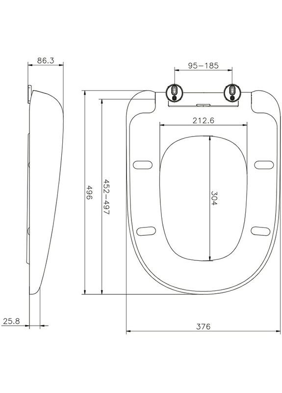 Сидения для унитаза Sensation C307851WH Soft Close AM.PM (323107212)