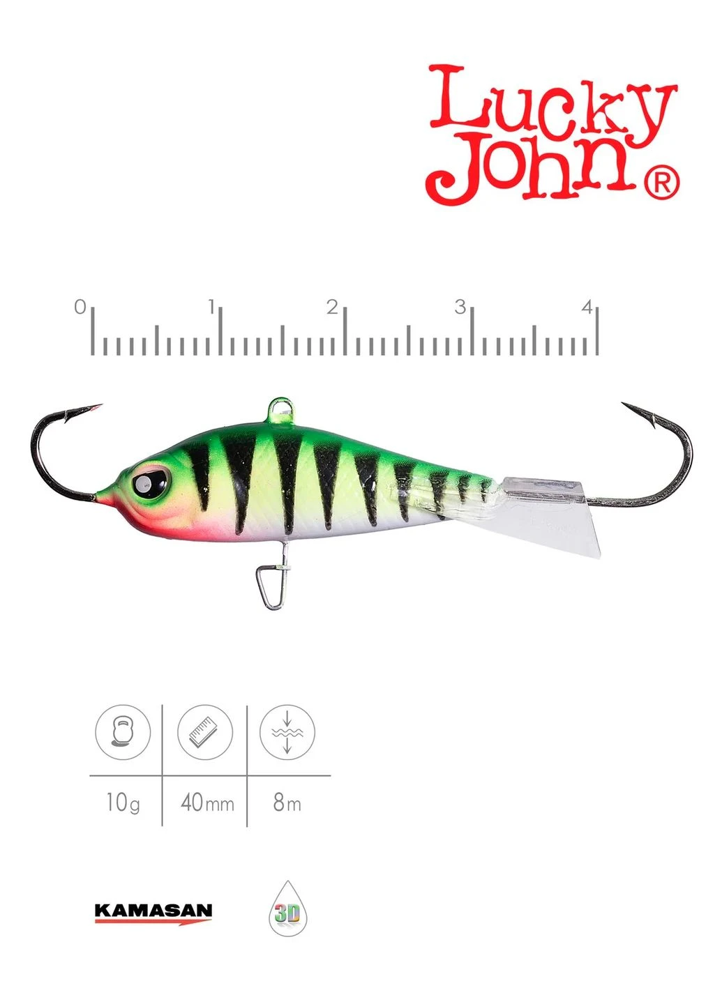 Балансир Lucky John BALTIC 4 40мм 10г морозостойкий пластик цвет 24 No Brand (402454114)