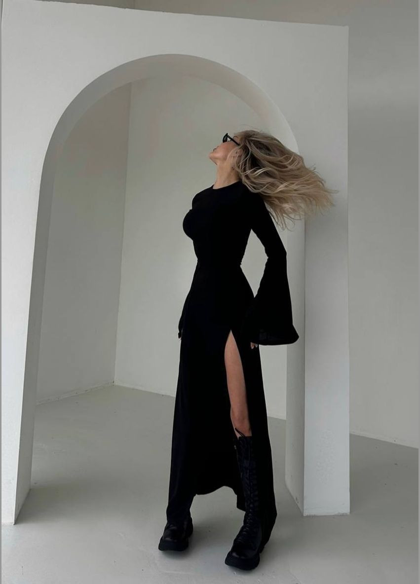 Чорна жіноча сукня віскоза No Brand
