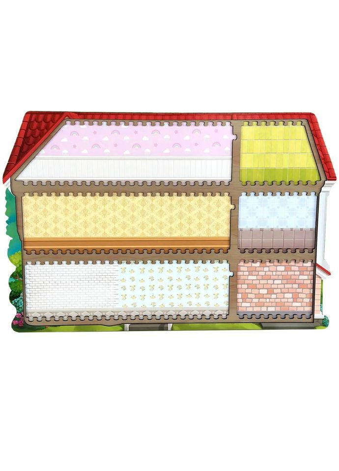 Деревянный пазл-вкладыш "Кошачий летний дом" (ПСД272) PSD272 No Brand (339782448)