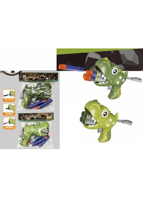 Автомат динозавр мягкие шары-присоски 4 шт. Home (361049355)