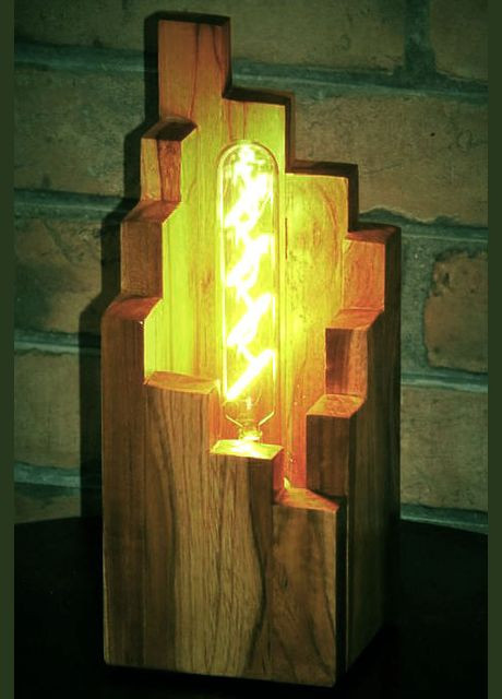 Світильник настільний з дерева Камерон мускат (НСС-004407) No Brand (328414803)