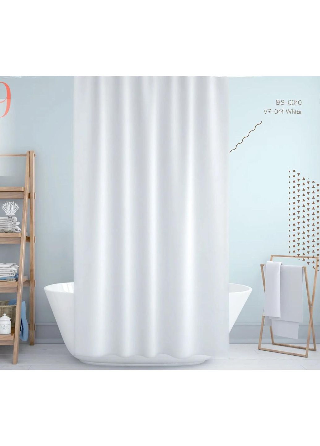 Штора для ванної Тканина Піка 180*180 см біла No Brand (370285974)