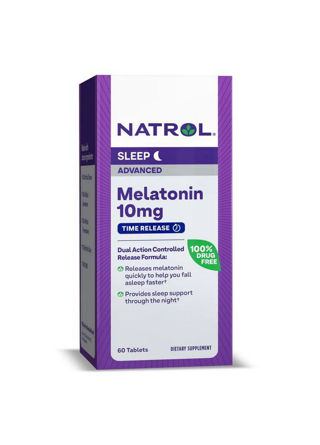 Натуральна добавка Melatonin 10 mg Advanced Sleep, 60 таблеток Natrol (293416886)