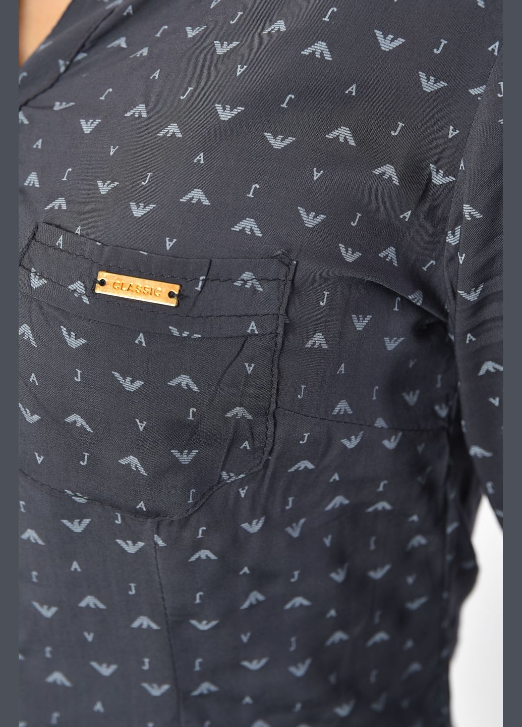 Сорочка жіноча сірого кольору Let's Shop (304368523)