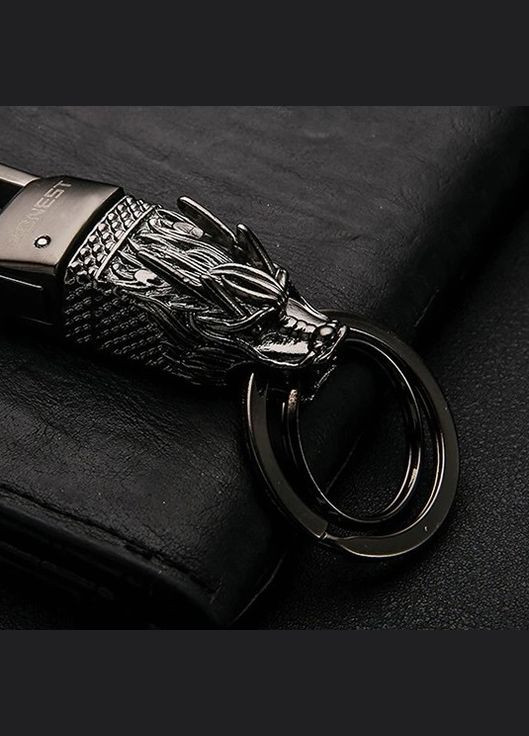 Брелок автомобільний на ключі сталевий надійний карабін Honest DM2-Чер (334727270)