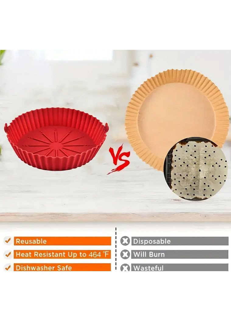 Силіконова форма для аерогрилів та аерофритюрниць Q-231-R красная No Brand (365755653)