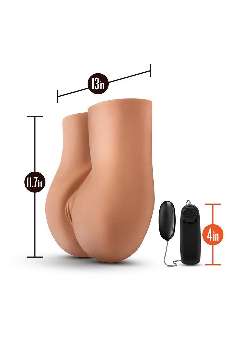 Мастурбатор с вибропулей и пультом X5 Men два отверстия, 29.7 см Blush (361670243)